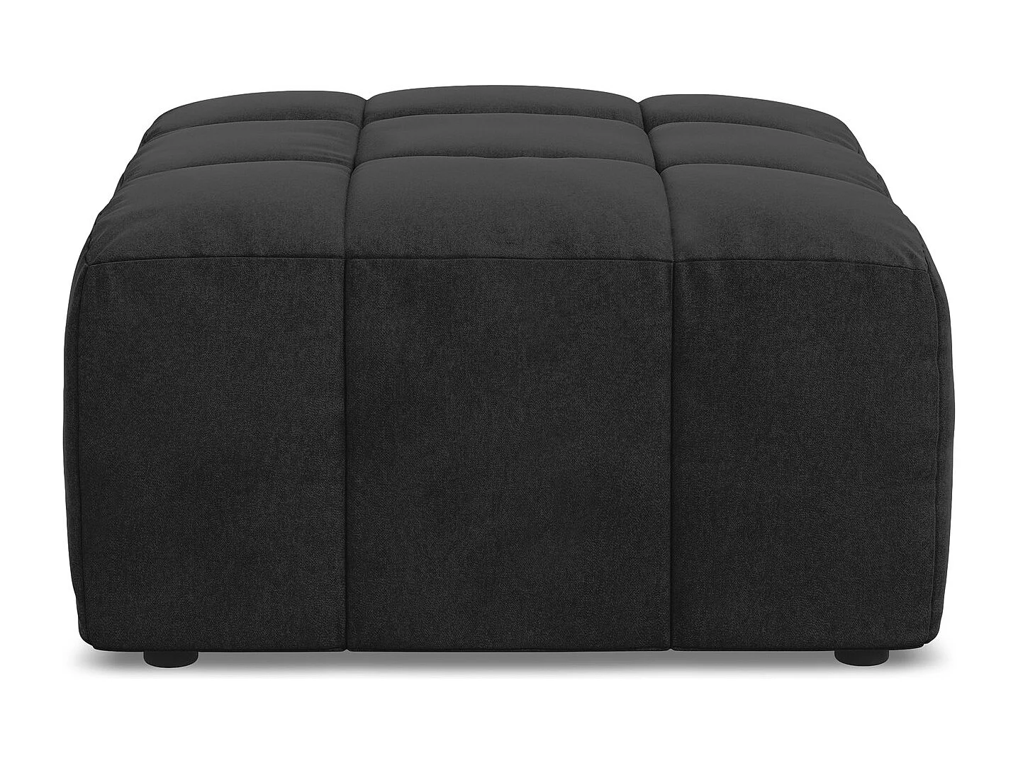 Pouf en velours - noir - ALOHA