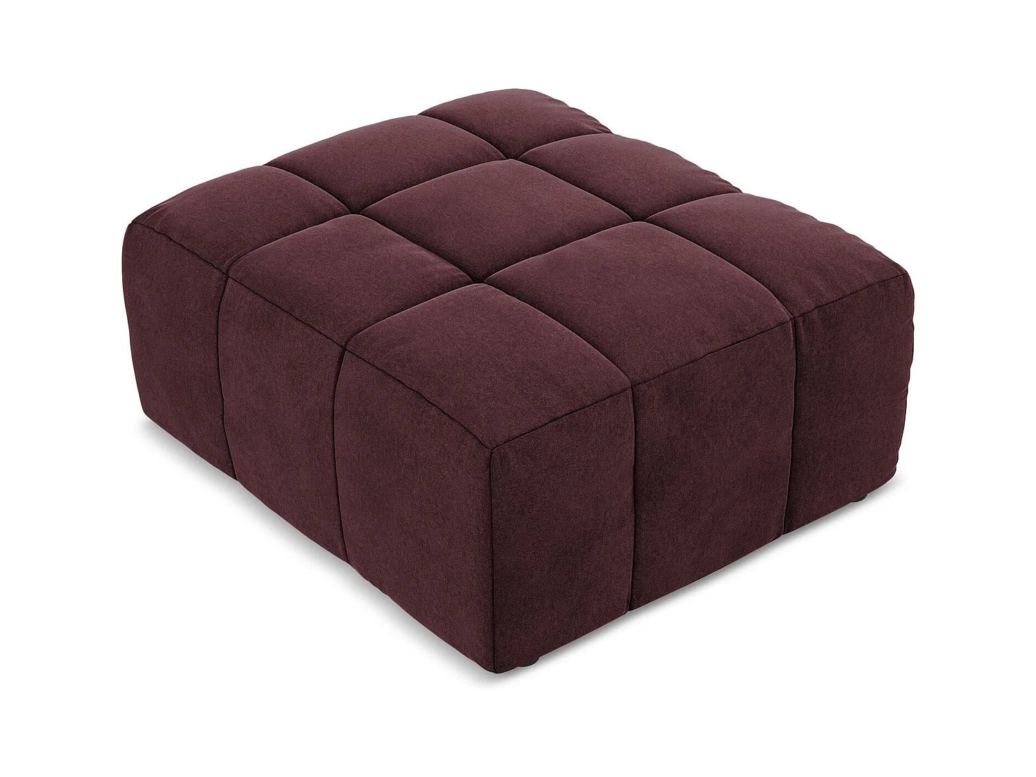 Poef van bourgondië velours - ALOHA