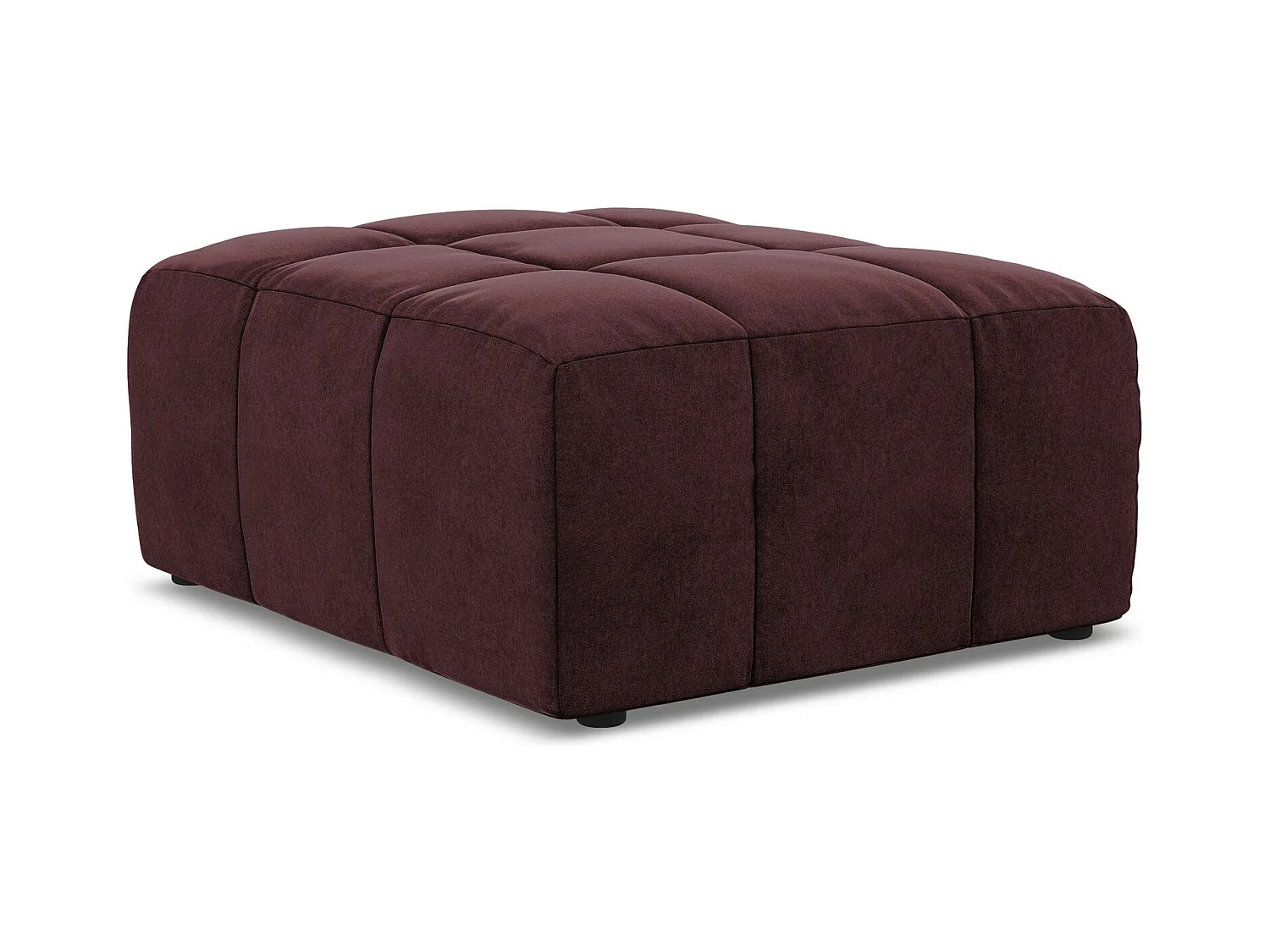 Pouf en velours - bourgogne - ALOHA