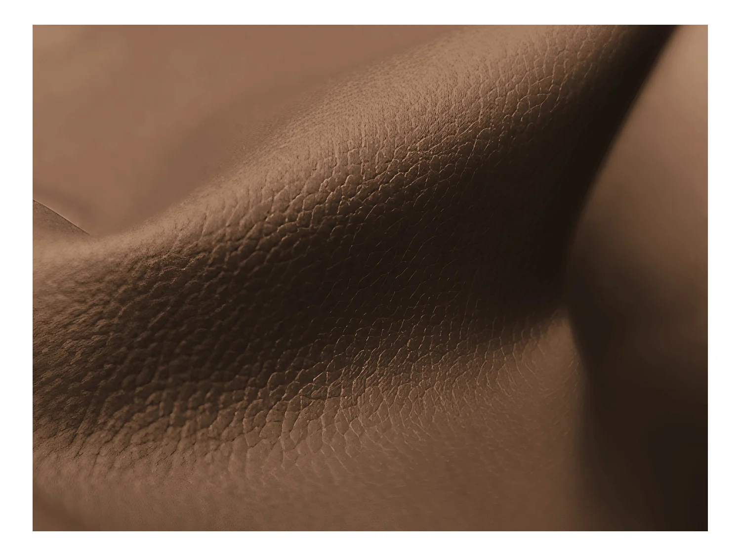 Poef van chocolade kunstleer - ALOHA