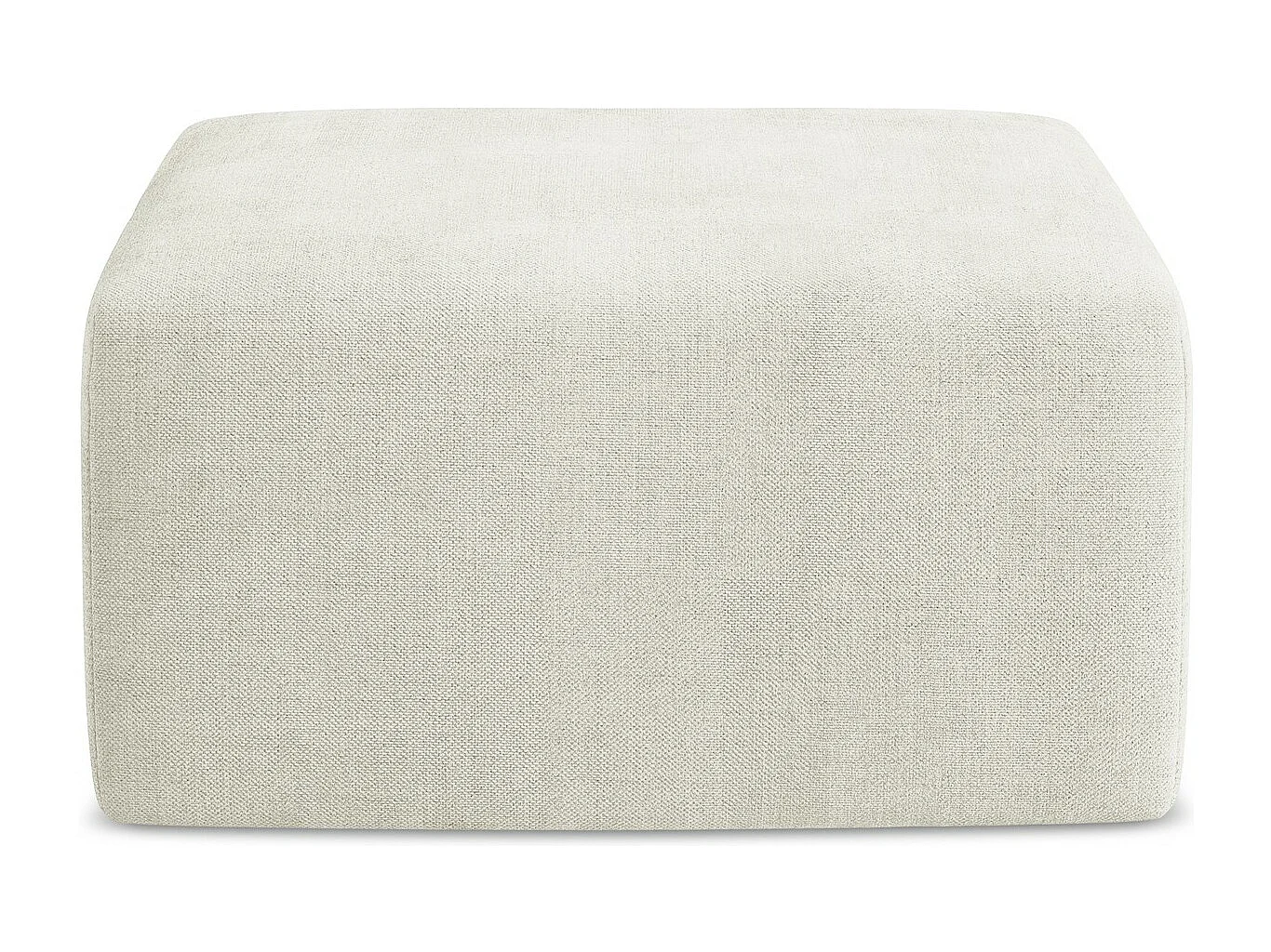 Pufa - z tkaniny strukturalnej - beżowy - KELI