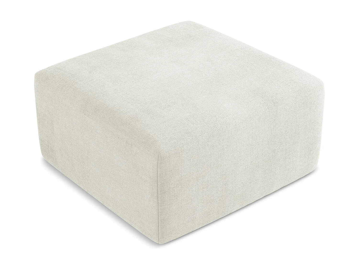 Pufa - z tkaniny strukturalnej - beżowy - KELI