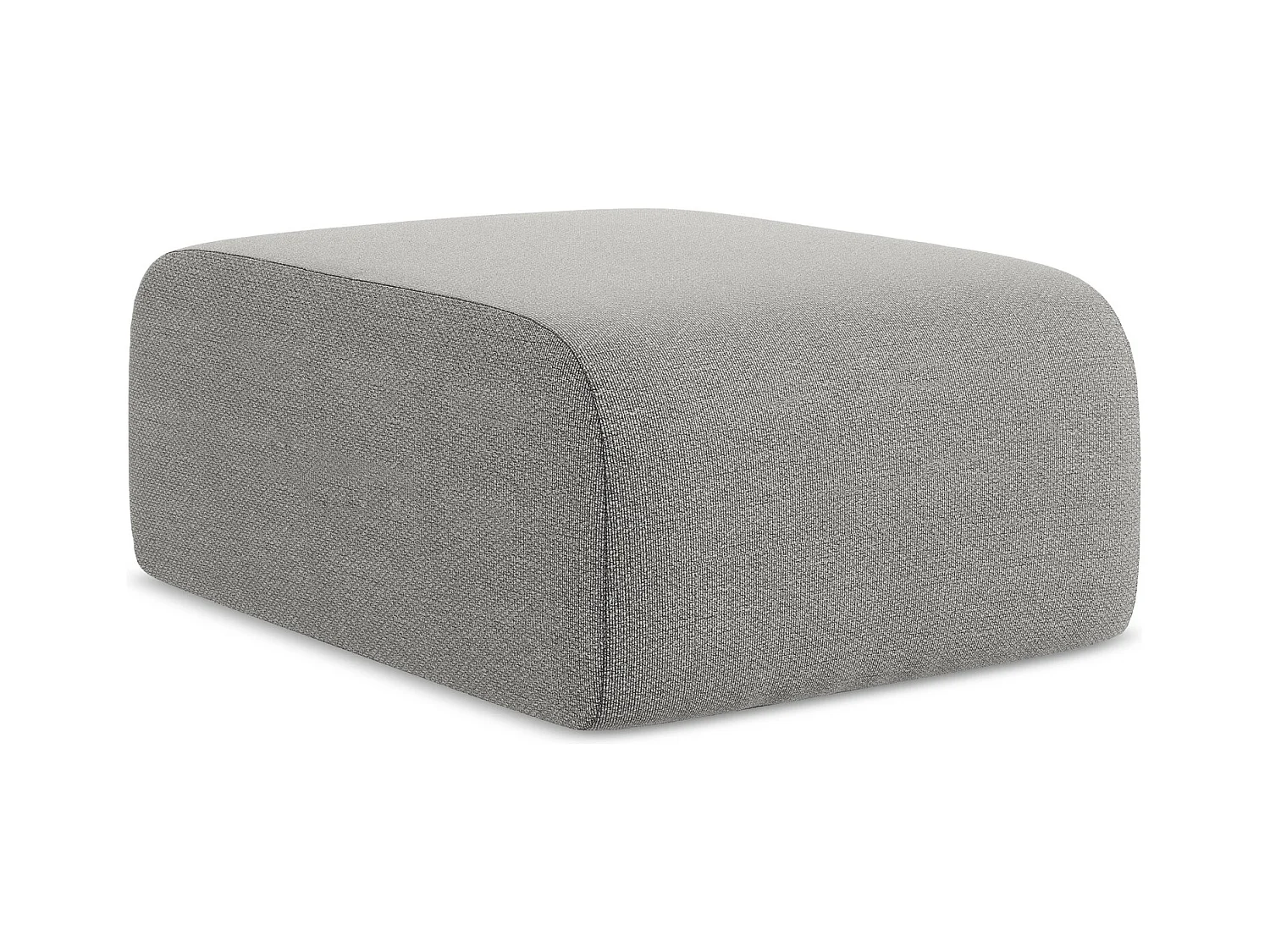 Pouf - Hocker - Bouclé - Hellgrau - LANI