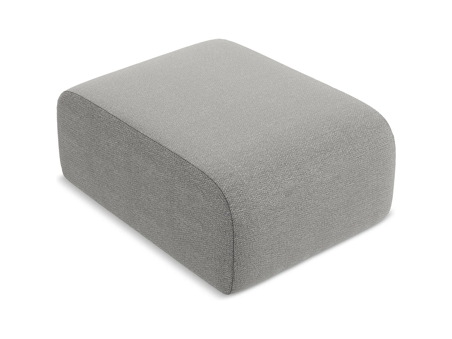 Pouf - Hocker - Bouclé - Hellgrau - LANI