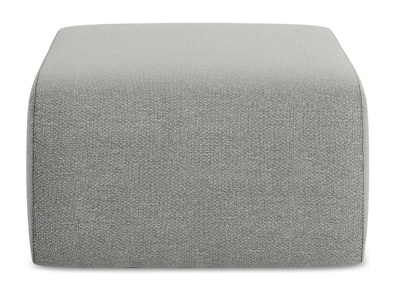 Pouf en tissu bouclette - gris clair - LANI
