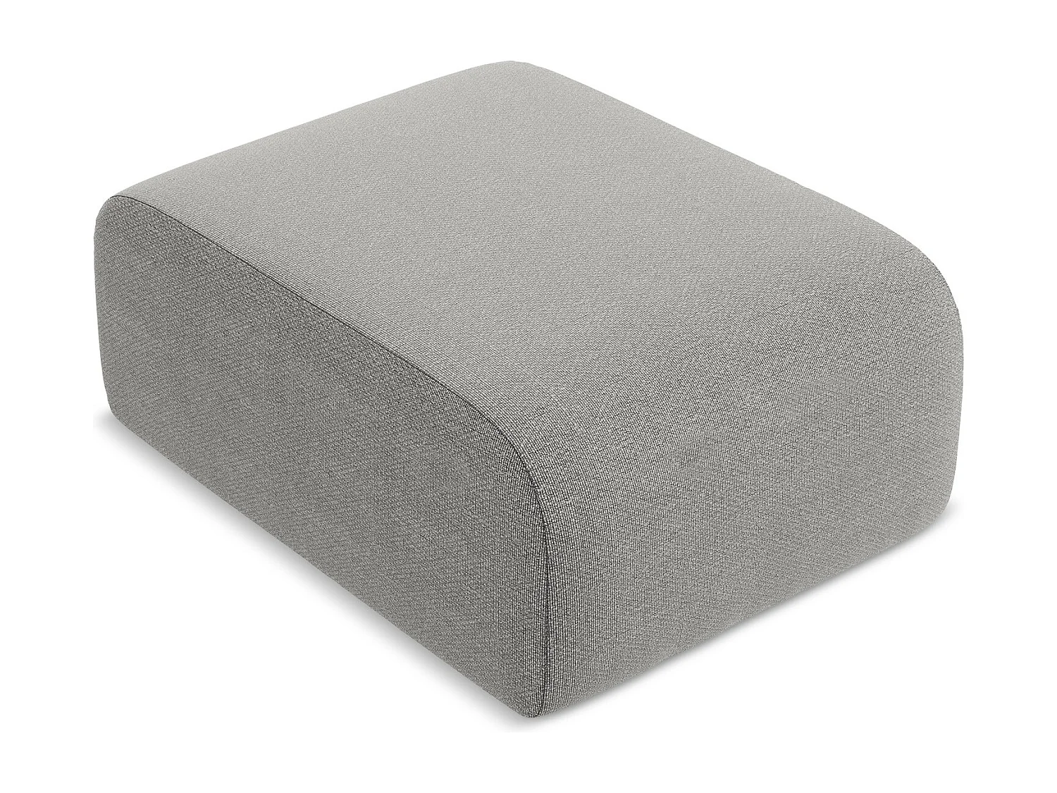 Pouf en tissu bouclette - gris clair - LANI