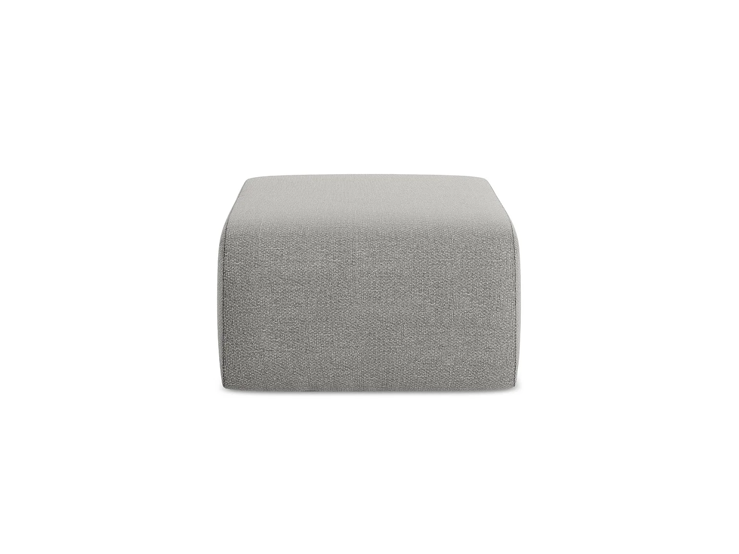 Pouf en tissu bouclette - gris clair - CERVO