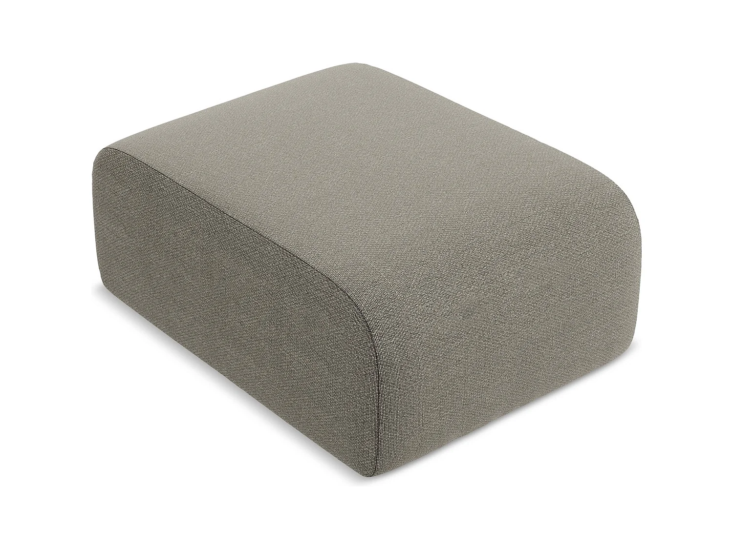 Poef van grijs bouclé - LANI