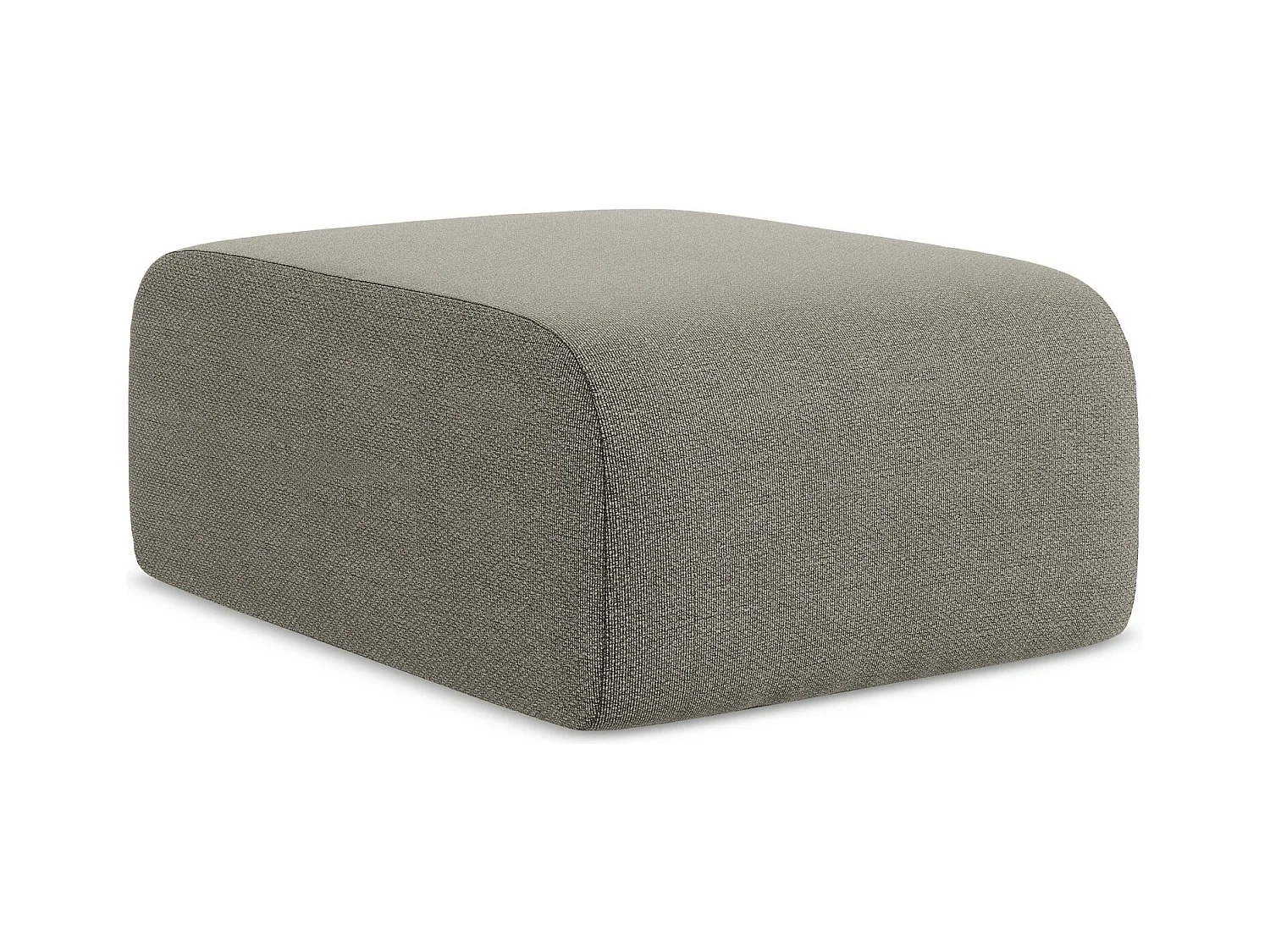 Pouf - Hocker - Bouclé - Grau - LANI