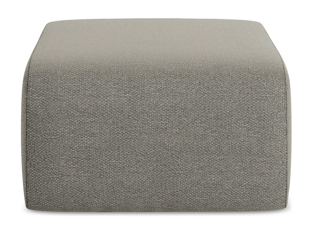 Pouf en tissu bouclette - gris - LANI