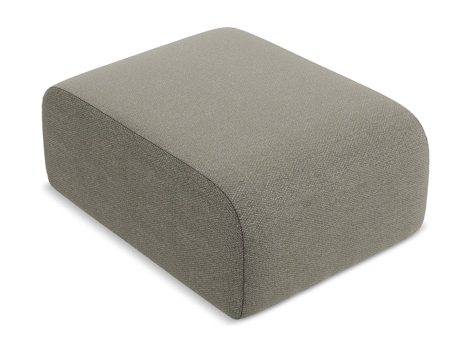 Pouf en tissu bouclette - gris - LANI