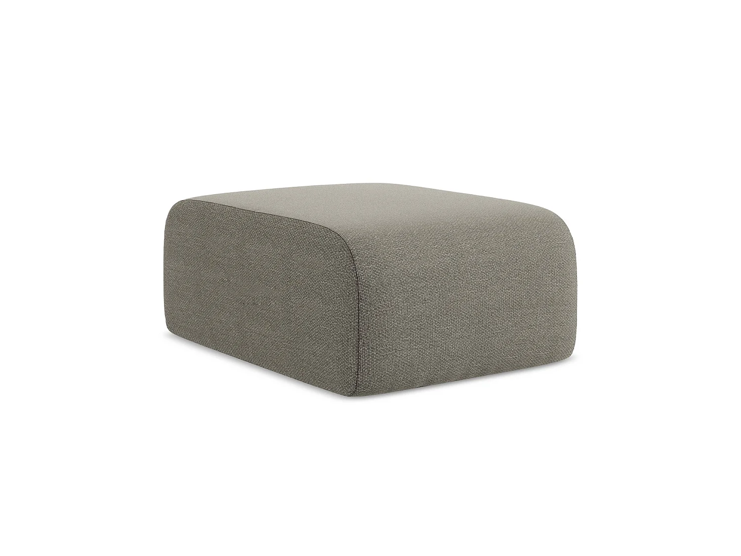 Pouf en tissu bouclette - gris - CERVO
