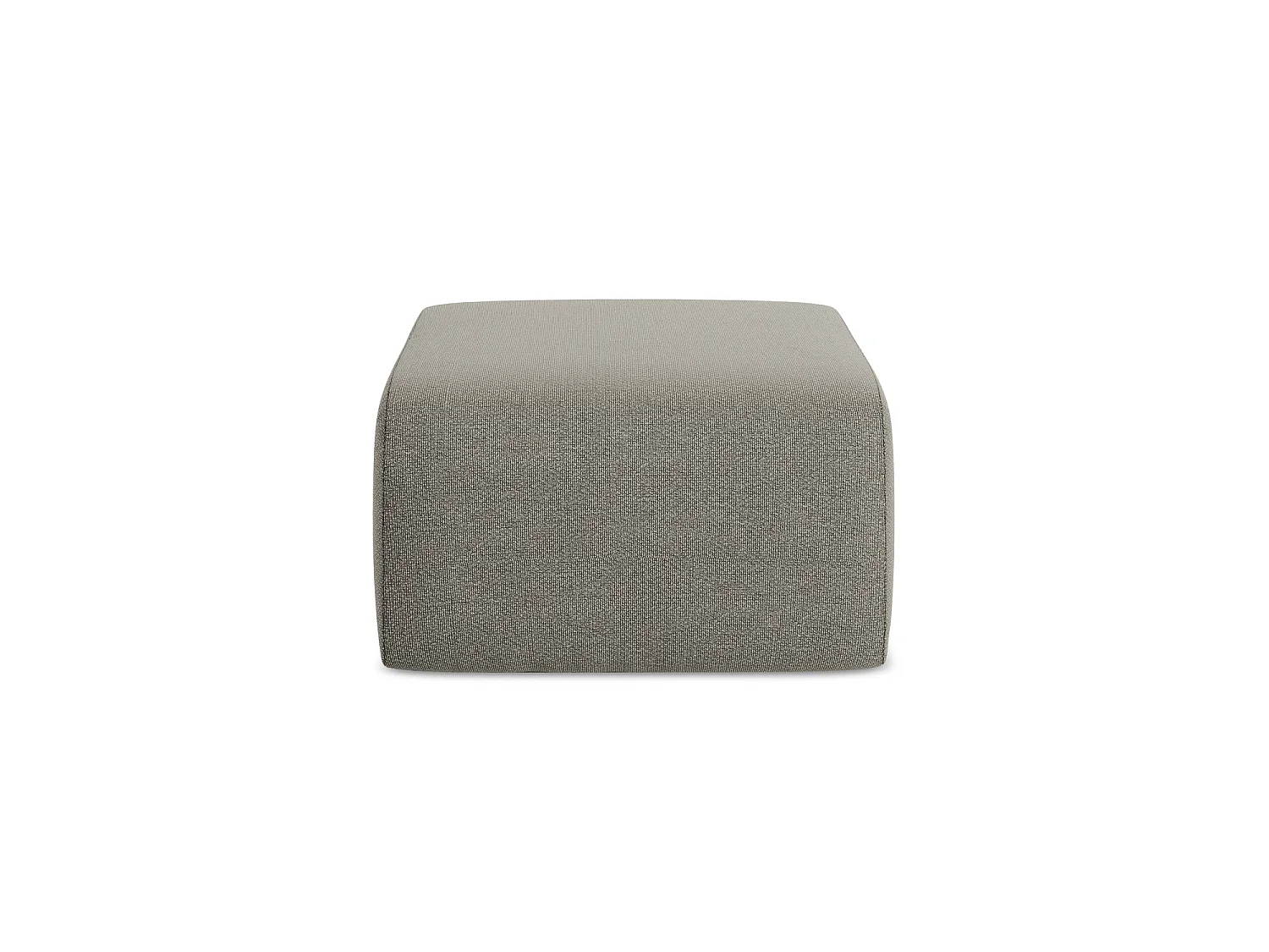 Pouf en tissu bouclette - gris - CERVO