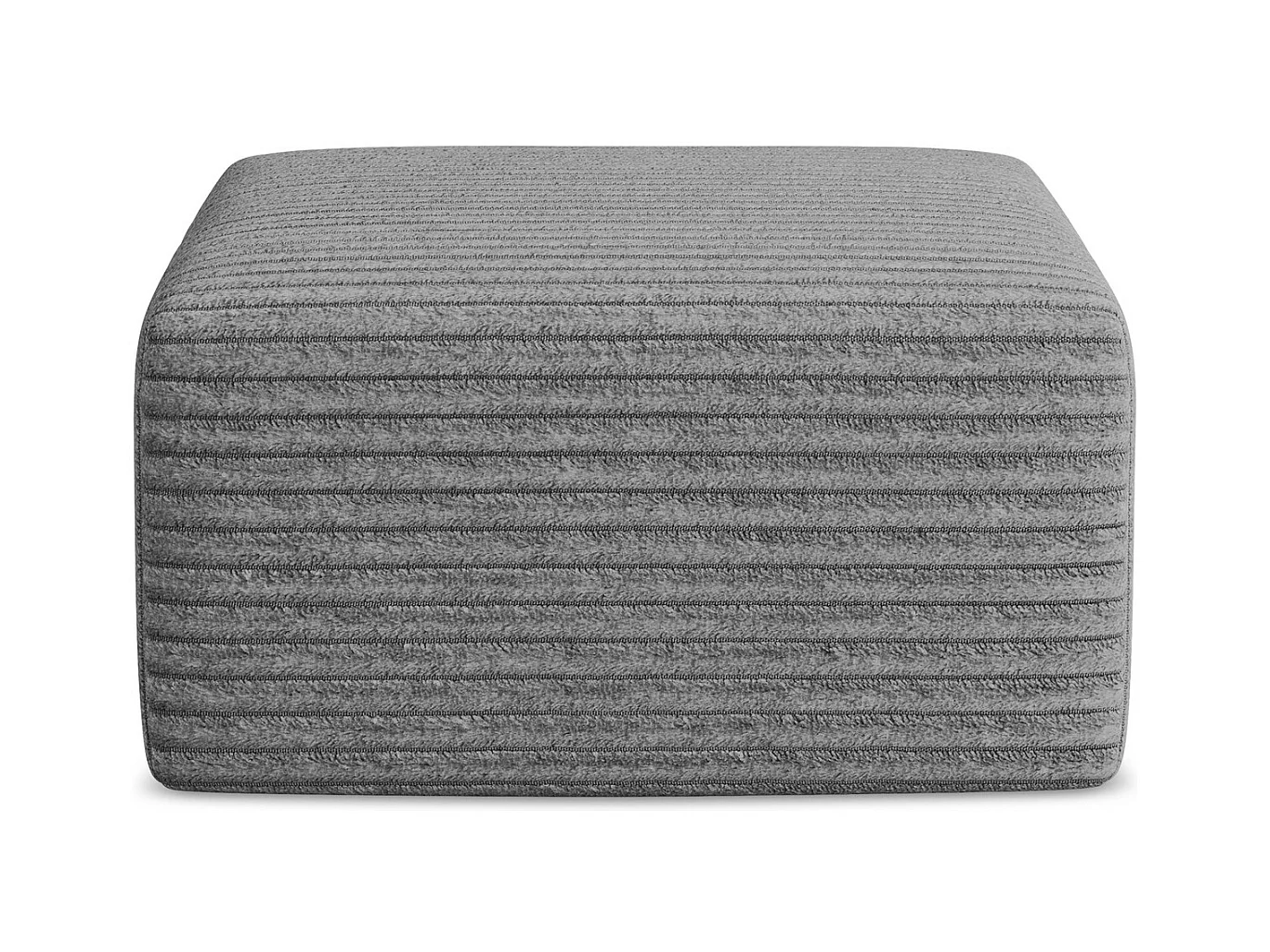 Pouf en velours côtelé - gris foncé - KELI