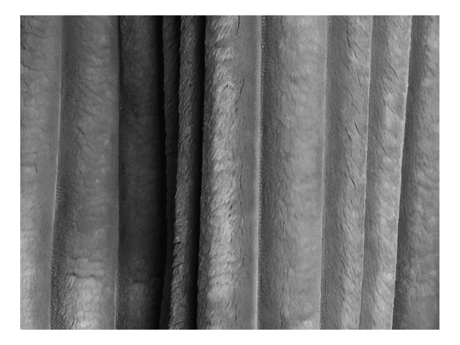 Pouf en velours côtelé - gris foncé - KELI