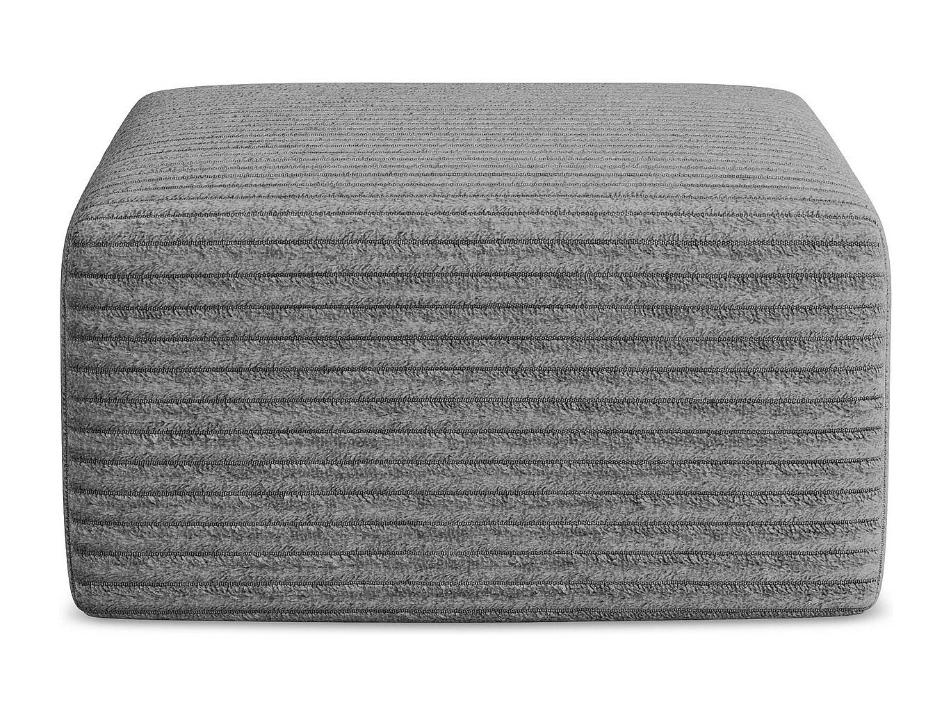 Pouf en velours côtelé - gris foncé - KELI