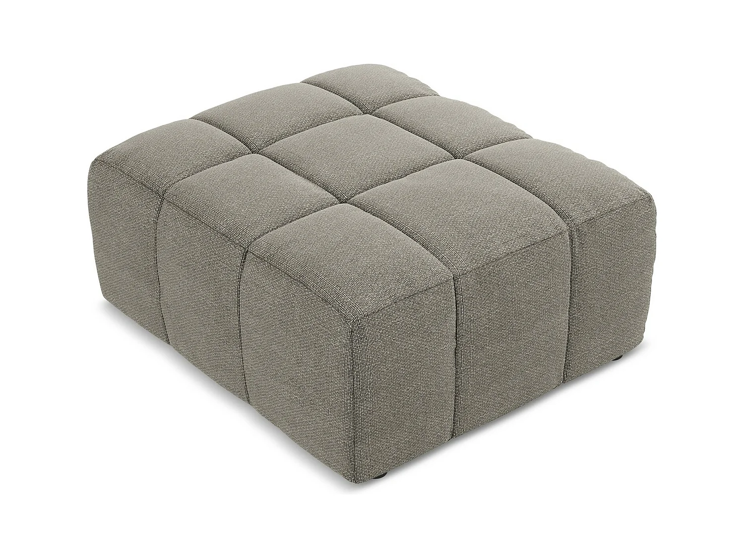 Pouf - Hocker - Bouclé - Grau - ALOHA