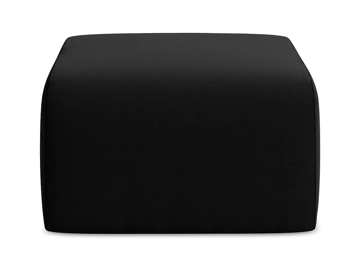 Puf de terciopelo negro - LANI