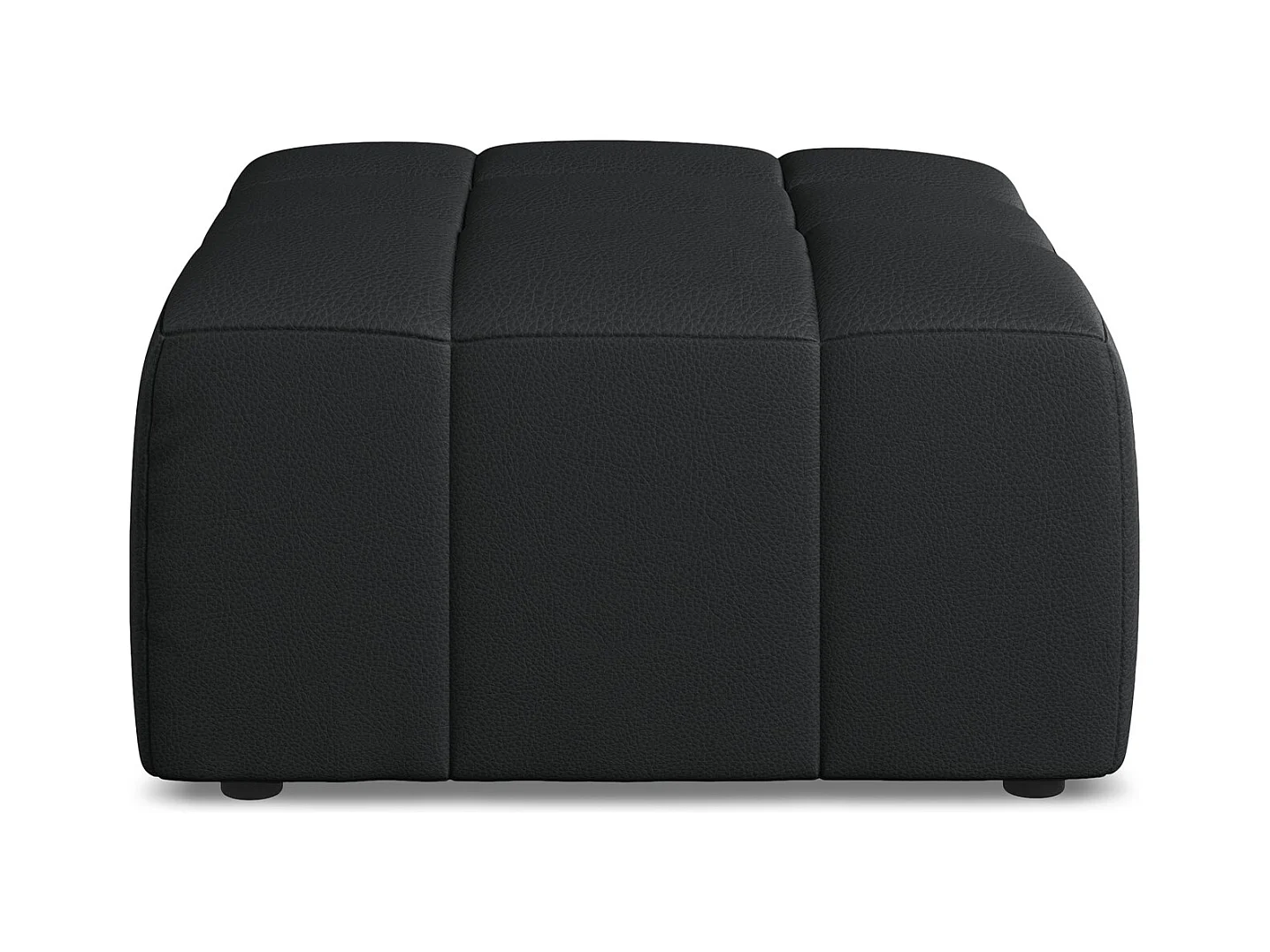 Pouf - Hocker - Kunstleder - Schwarz - ALOHA