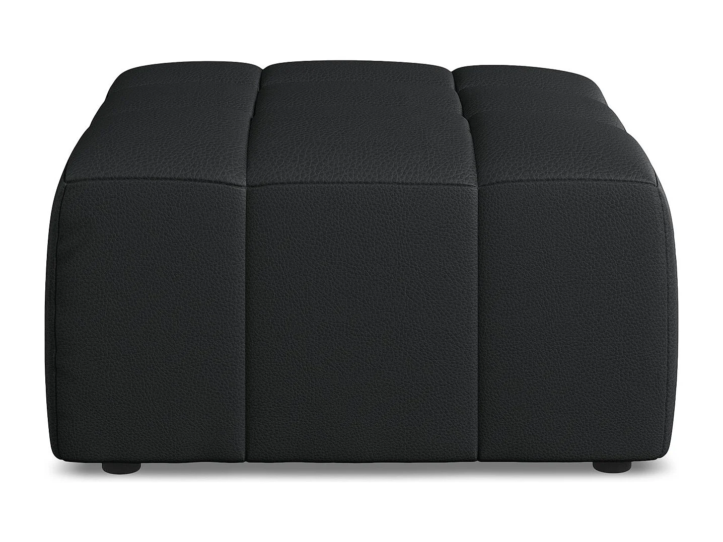 Pouf en similicuir - noir - ALOHA