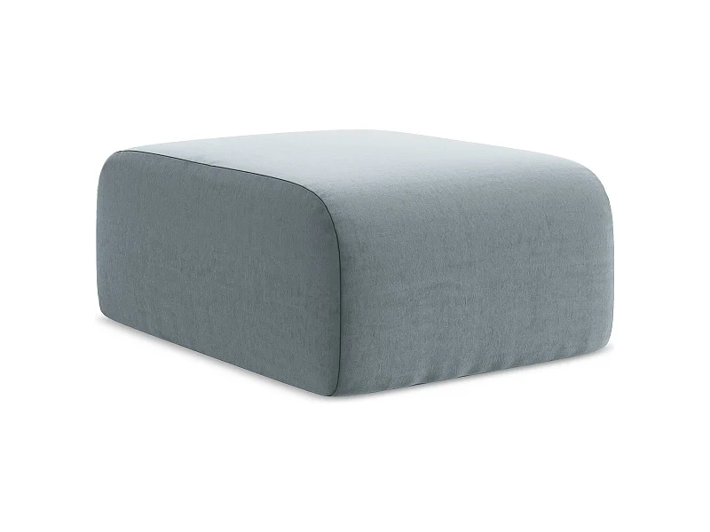 Pouf en velours - bleu clair - LANI