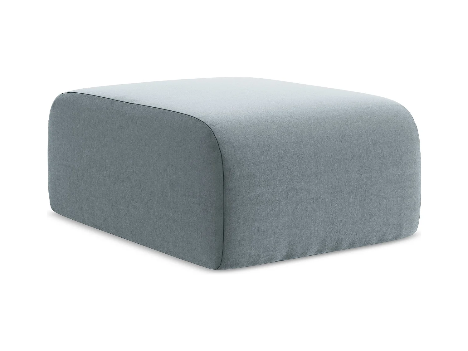 Pouf en velours - bleu clair - LANI