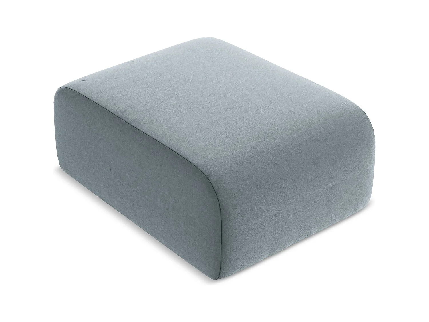 Pouf en velours - bleu clair - LANI