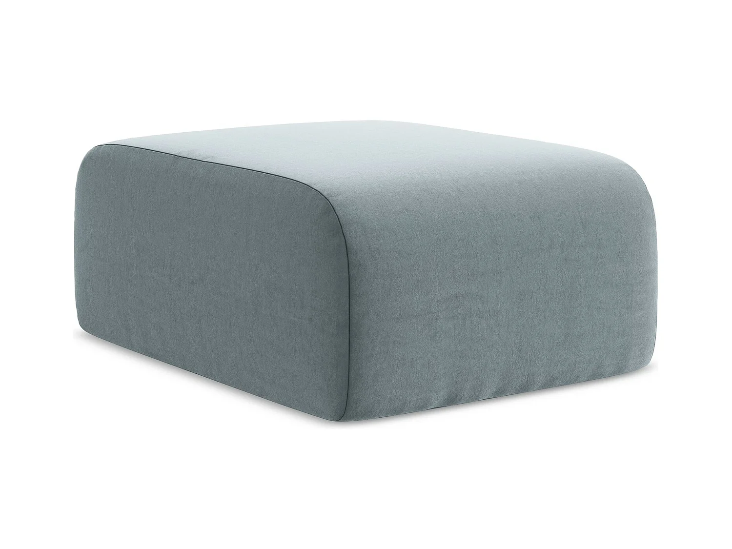 Pouf - Hocker - Samt - Hellblau - LANI