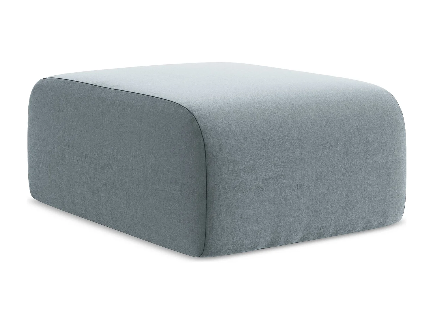 Pouf en velours - bleu clair - LANI