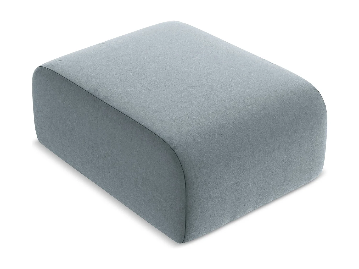 Pouf en velours - bleu clair - LANI