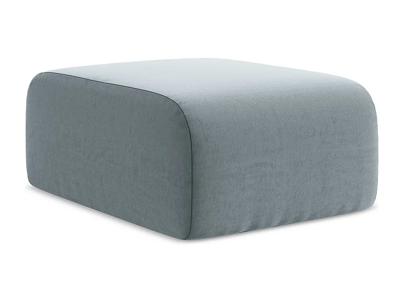 Pouf en velours - bleu clair - LANI