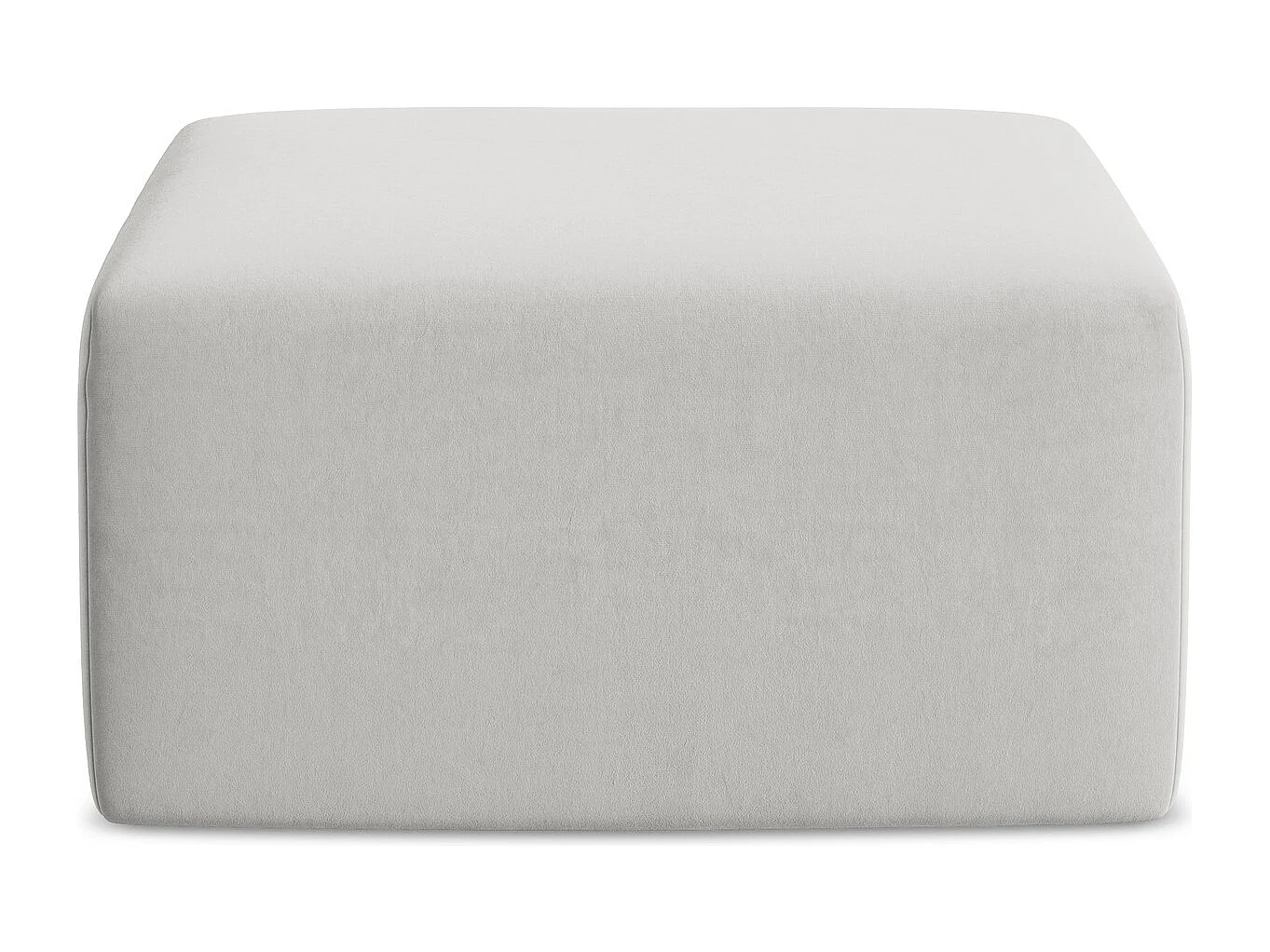 Poef van zilver velours - KELI