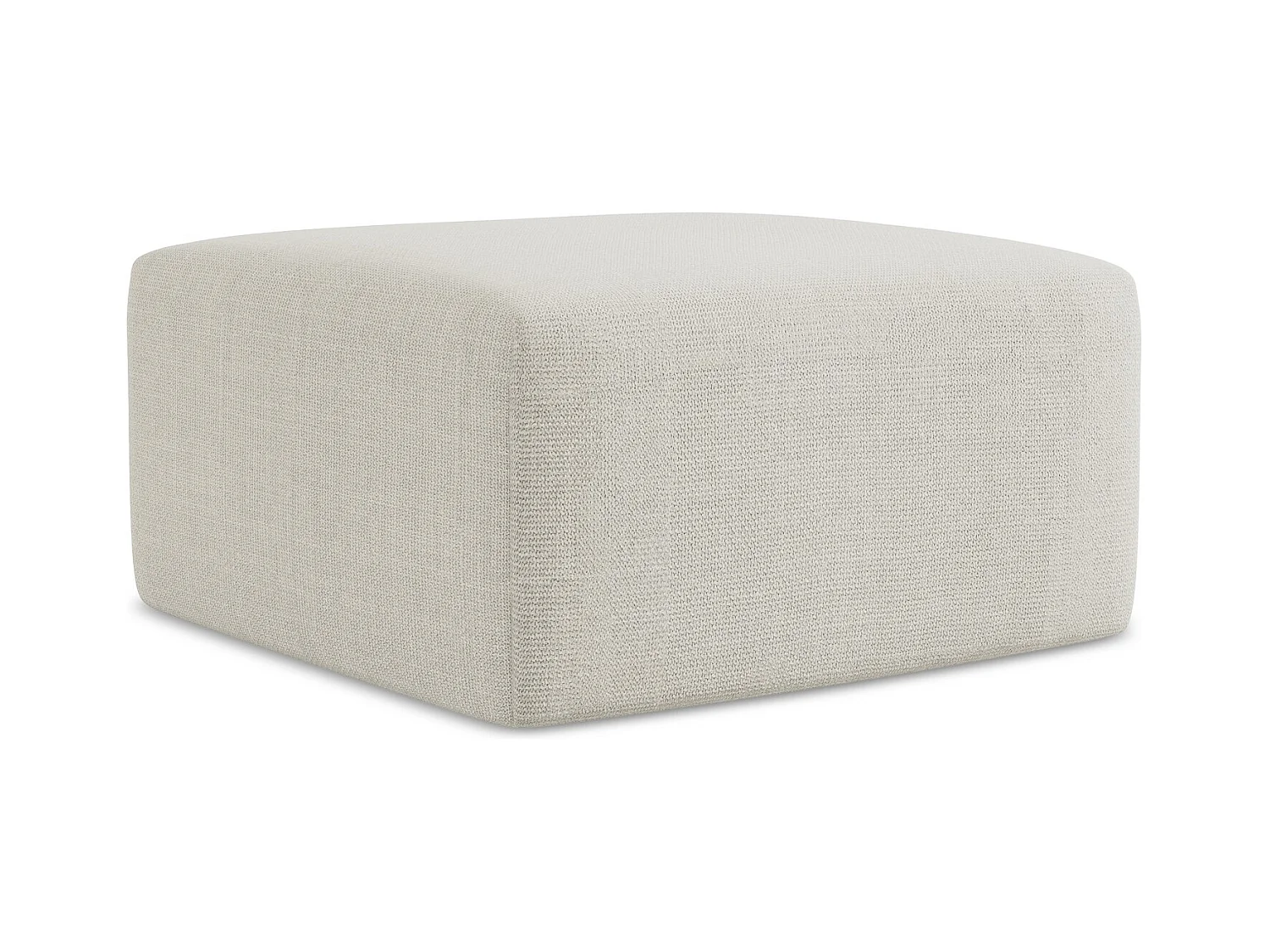 Pouf - Hocker - Strukturstoff - Hell beige - KELI