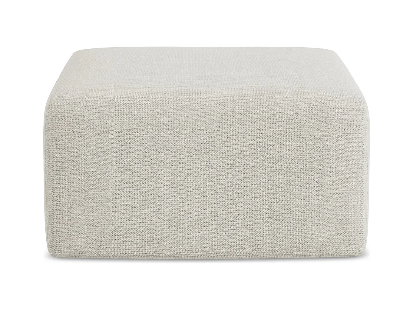 Pouf - Hocker - Strukturstoff - Hell beige - KELI