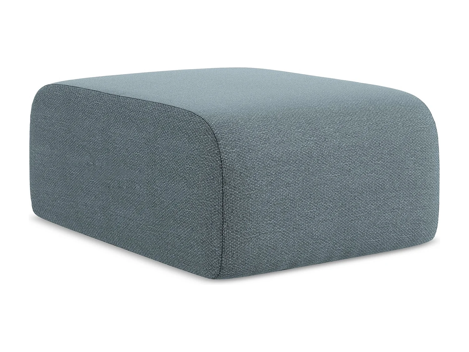 Pouf en tissu bouclette - jeans - LANI