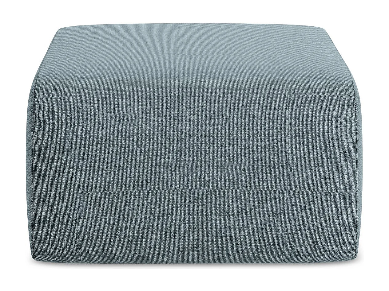 Pouf en tissu bouclette - jeans - LANI