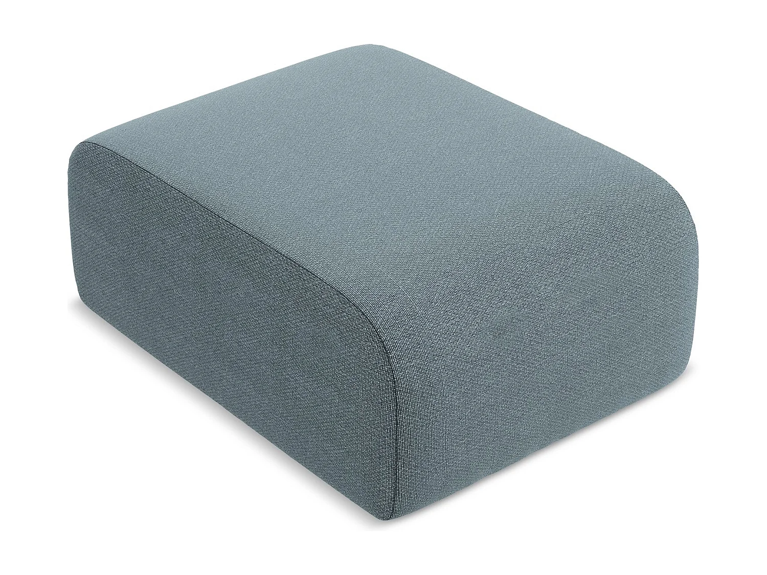 Pouf en tissu bouclette - jeans - LANI