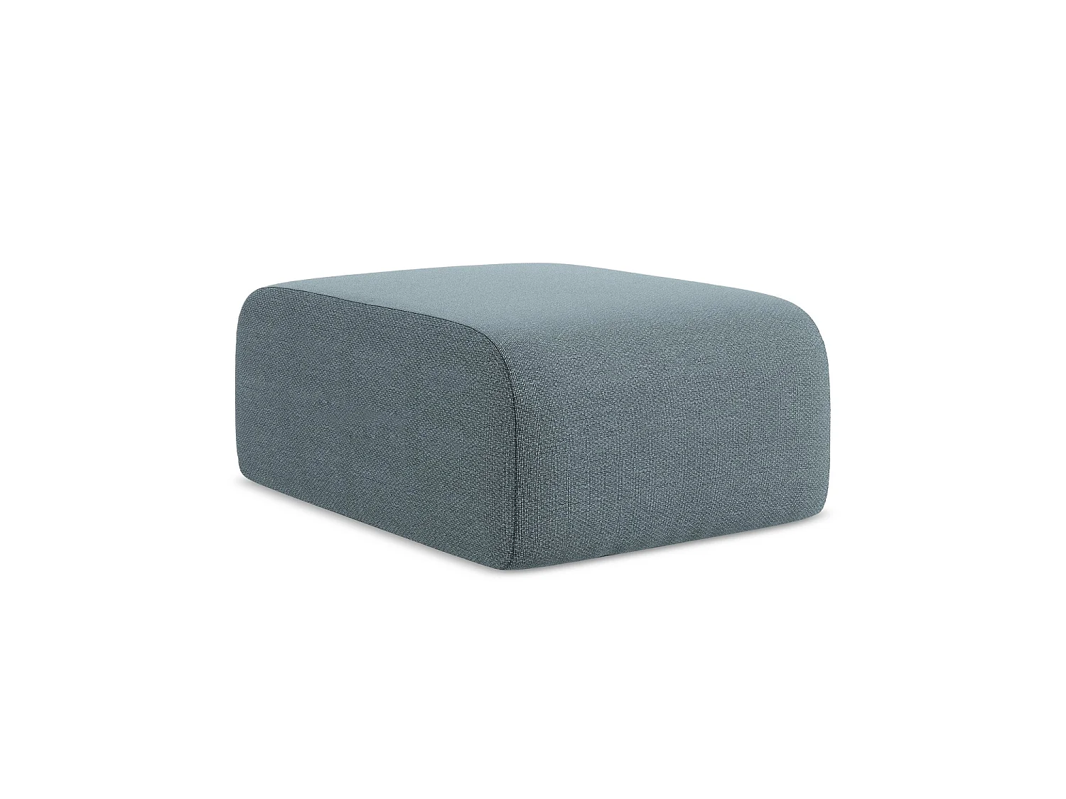 Pouf en tissu bouclette - jeans - CERVO