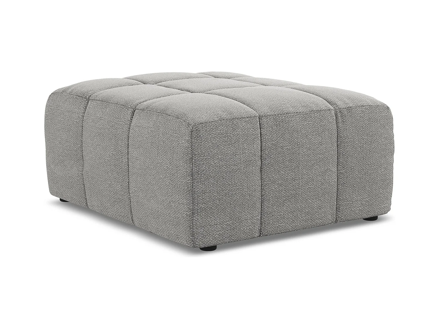 Pouf - Hocker - Bouclé - Hellgrau - ALOHA