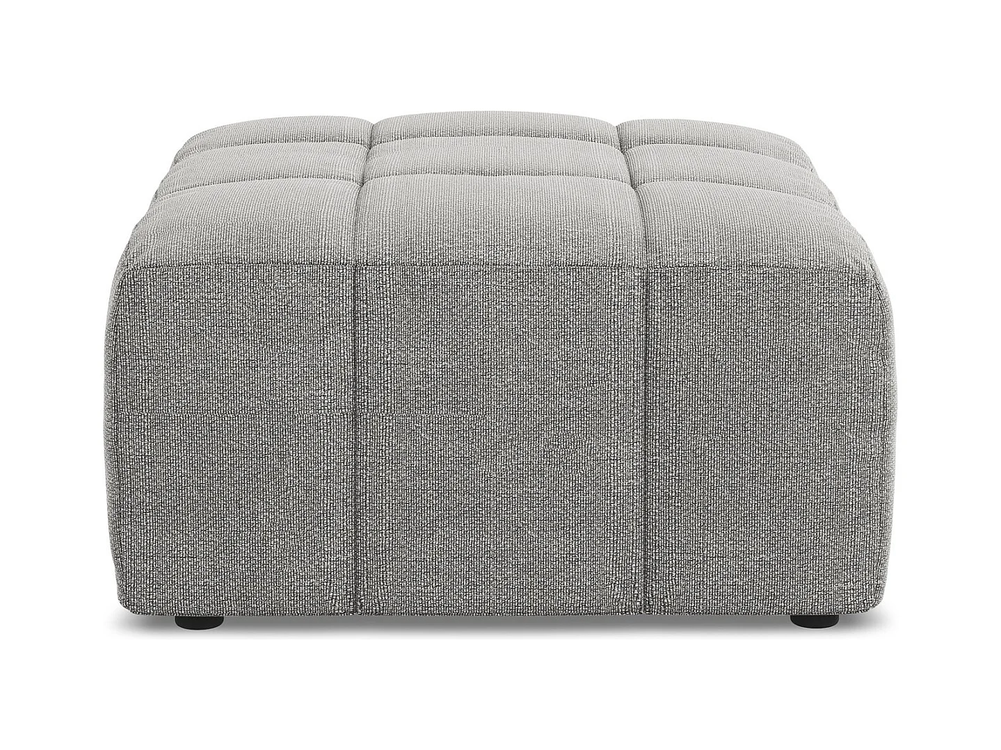 Pouf - Hocker - Bouclé - Hellgrau - ALOHA