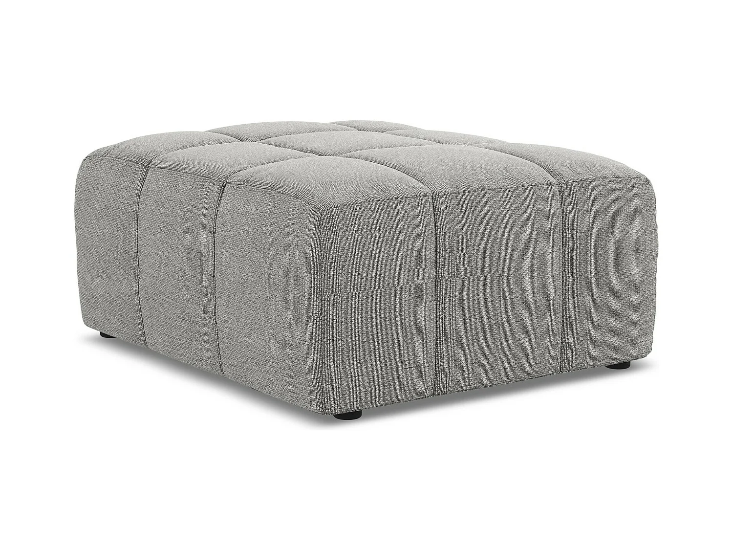 Pouf - Hocker - Bouclé - Hellgrau - ALOHA