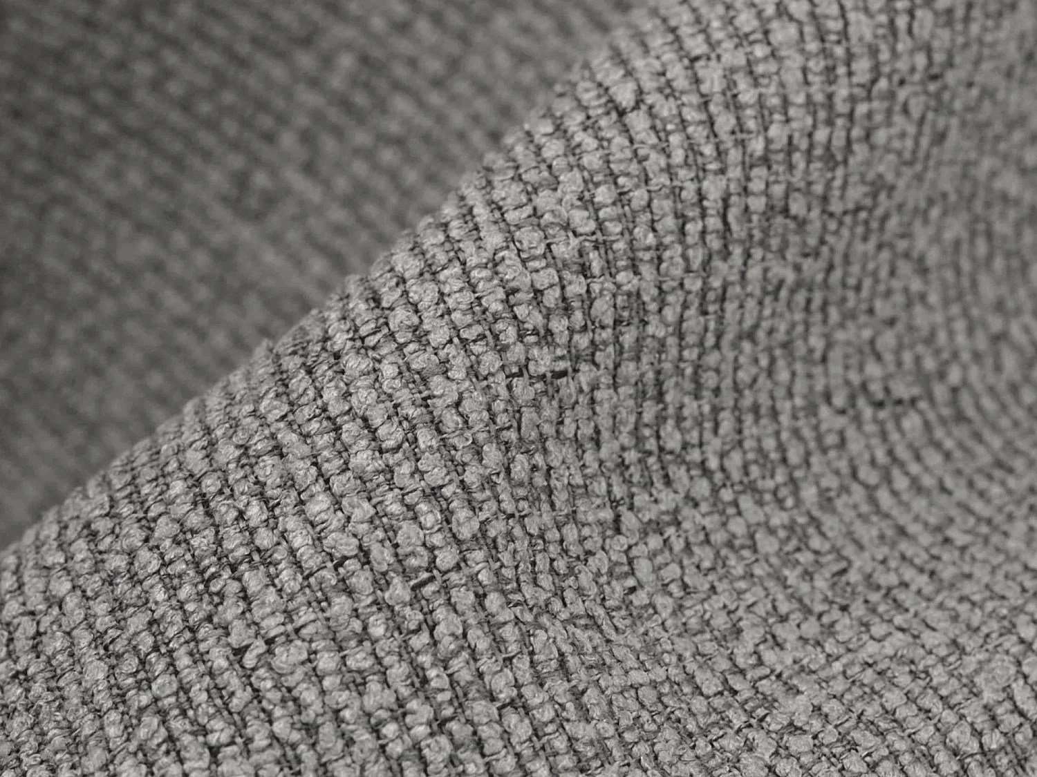 Pouf en tissu bouclette - gris clair - ALOHA