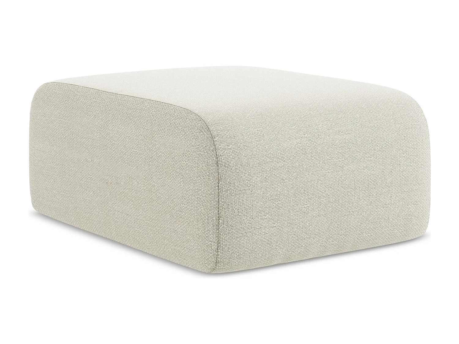 Pouf en tissu bouclette - sable - LANI