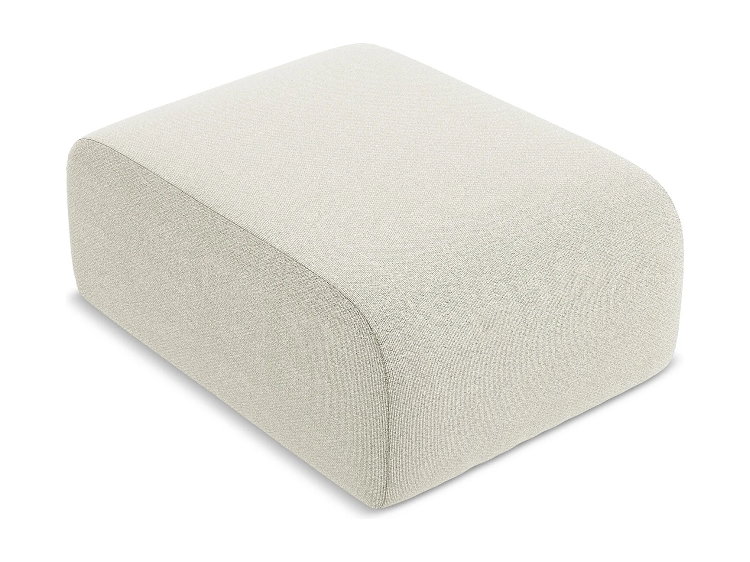 Pouf en tissu bouclette - sable - LANI