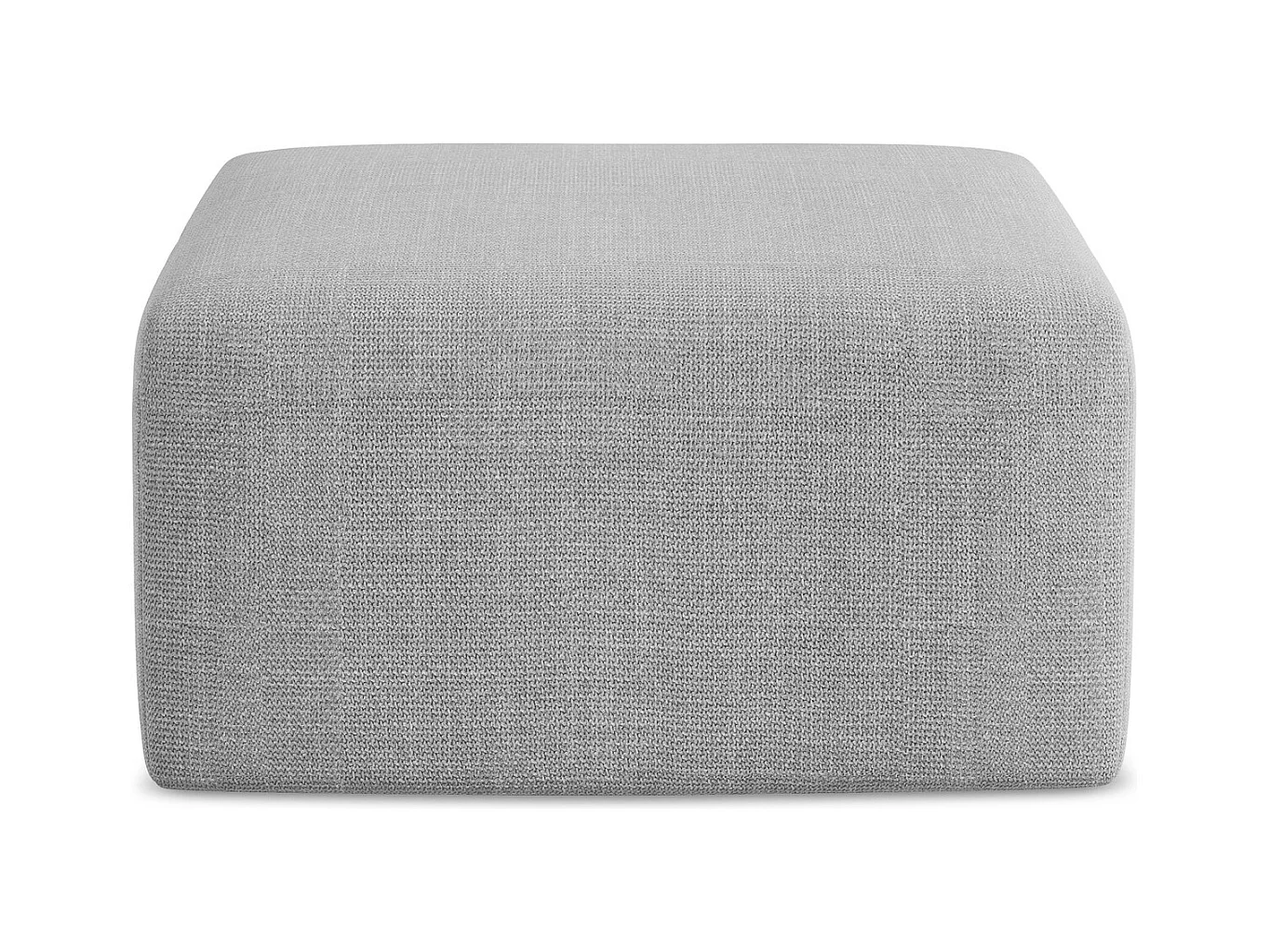 Pouf - Hocker - Strukturstoff - Hellgrau - KELI