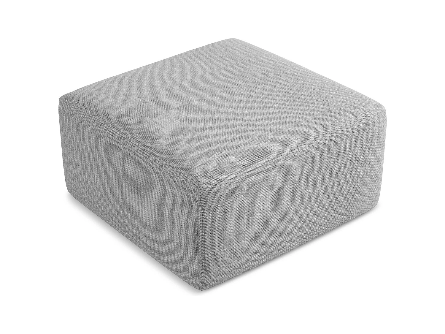 Pouf - Hocker - Strukturstoff - Hellgrau - KELI