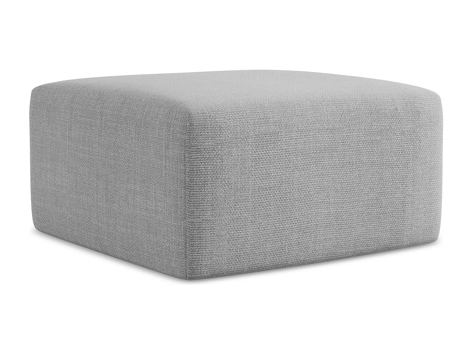 Pouf - Hocker - Strukturstoff - Hellgrau - KELI