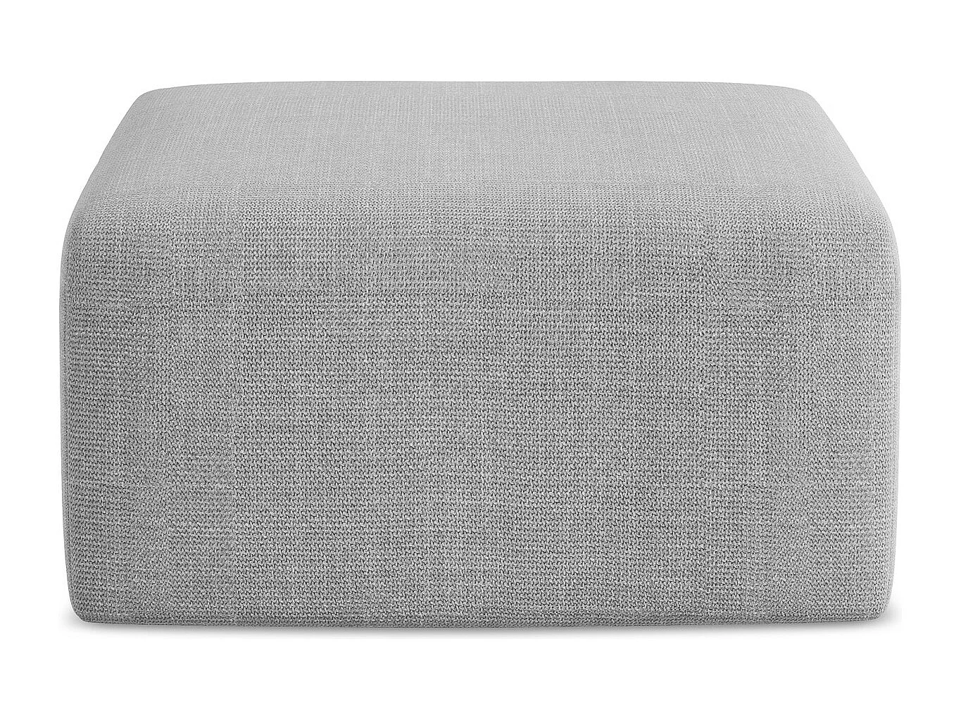 Pouf - Hocker - Strukturstoff - Hellgrau - KELI