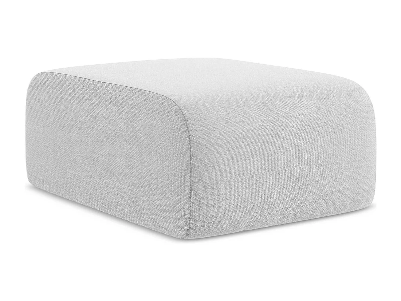 Pouf - Hocker - Bouclé - Silber - LANI