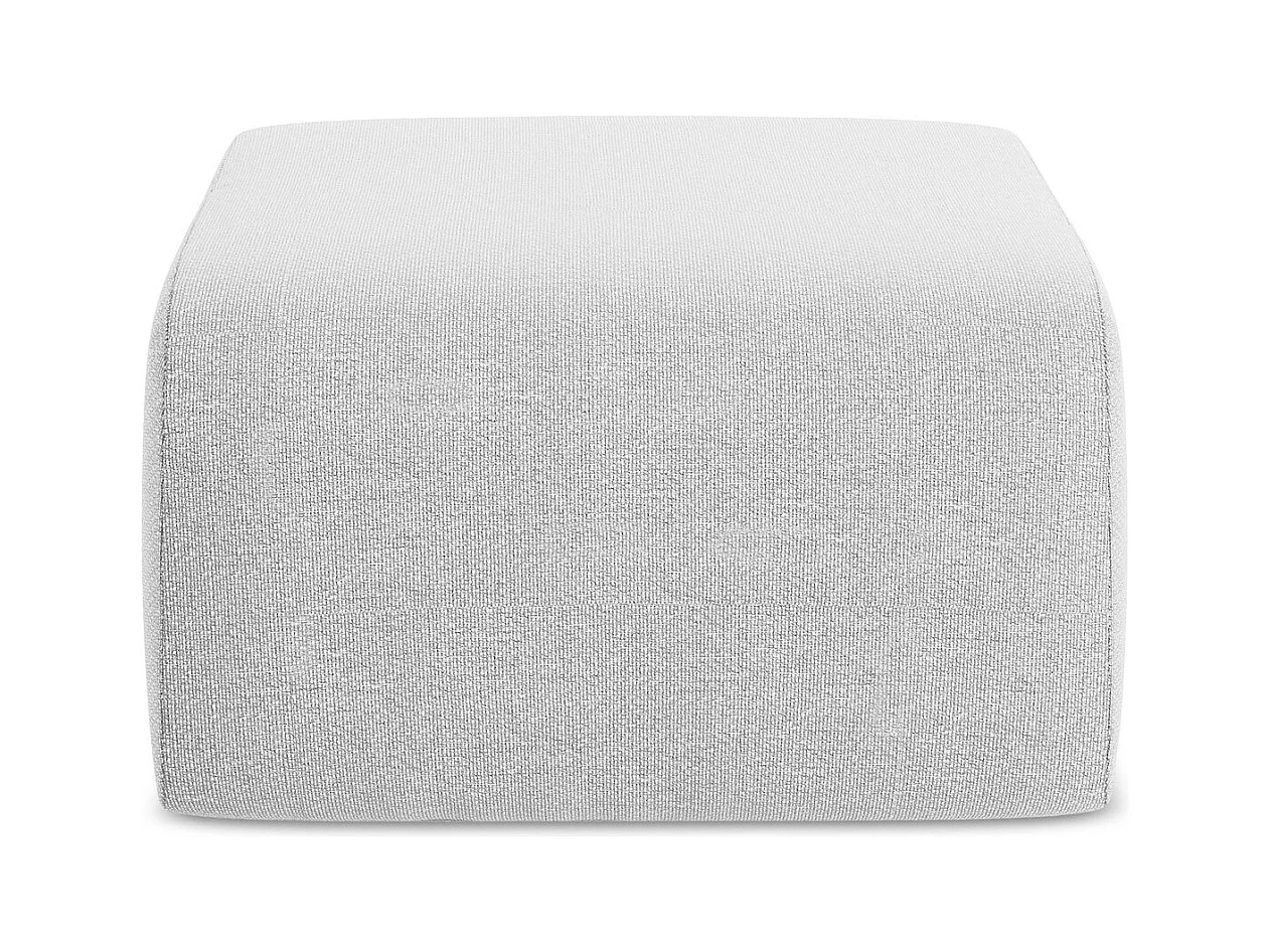 Poef van zilver bouclé - LANI